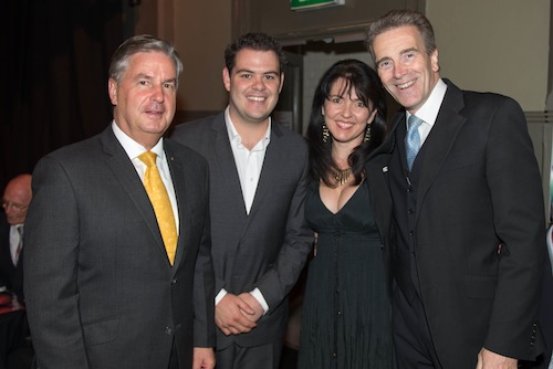 Lane Hinchcliffe with his co-producers – Nick & Carina and The Governor of South Australia 