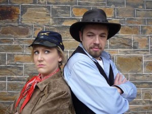Tegan Gully and Andrew Crispe in Calamity Jane