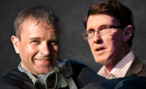 Professor Justin Marshall (left) and Professor Peter Harrison have been named as Australian Laureate Fellows