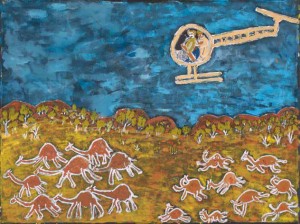 Camel Cull, 2012, by Eunice Yunurupa Porter, courtesy Warakurna Artists, from the collection of the National Museum of Australia