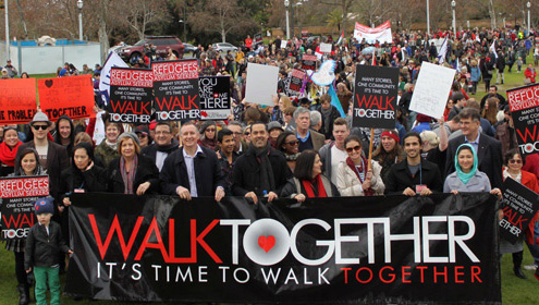 The 2013 Walk Together march in Adelaide, led by Premier Jay Weatherill.