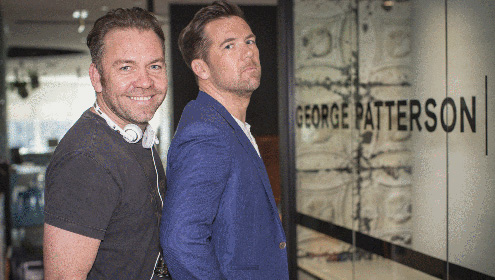 Writer/Director Brendan Cowell and star Patrick Brammall. Photo by Mark Rogers.