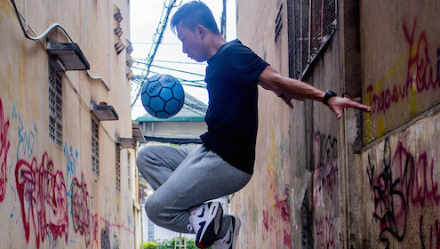 Freestyle foot feat