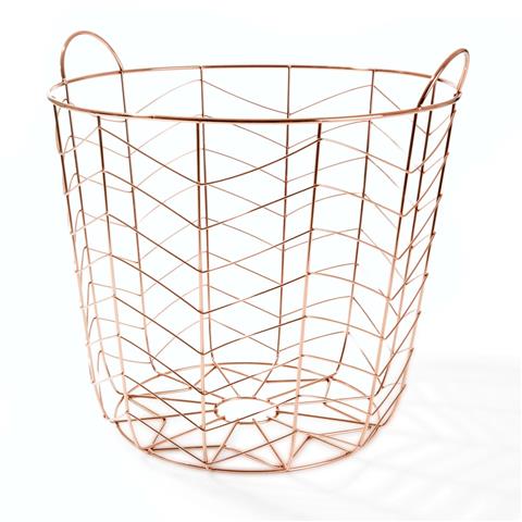 A copper coloured Basket will make storage so much more on trend.