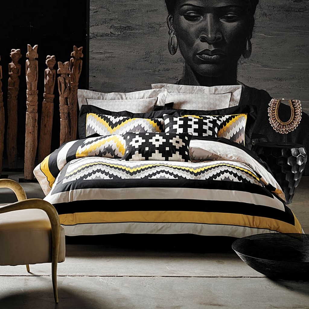 Afrique Quilt Cover Set from Alex Perry for Linen House, available online at Zanui.