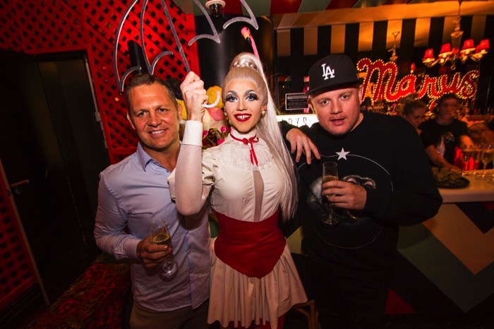 MARYS POPPIN VIP LAUNCH (L-R) - Terry Board, Eve Elle and Stephen Craddock - PIC CREDIT ERIC W BRUMFIELD