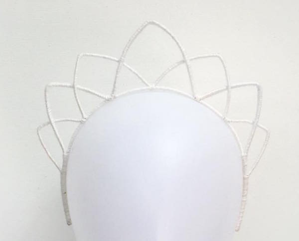 Adorn Collection White Crown (Available For Hire or Sale) - South Australian Designer