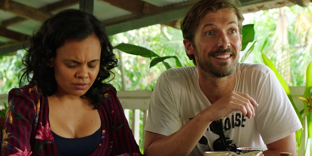 Miranda Tapsell and Gwilym Lee in Top End Wedding
