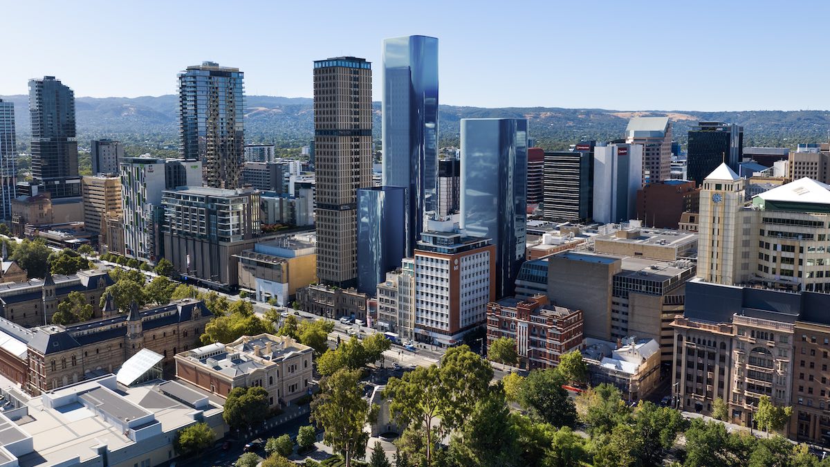 Plans proposed for 0M mixed-use precinct to transform North Terrace with trio of towers Plans proposed for 0M mixed-use precinct to transform North Terrace with trio of towers